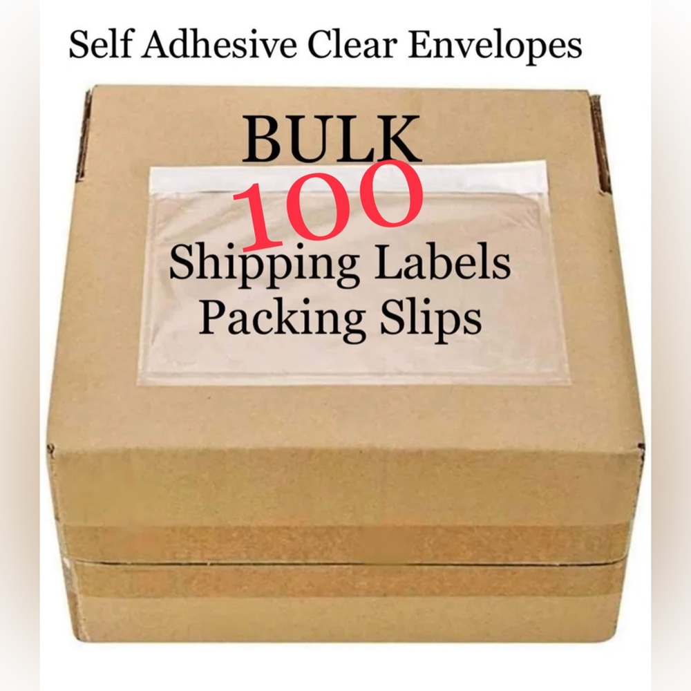 100 Self Adhesive Shipping Label Envelopes Packing Slips USPS UPS FedEx Poshmark